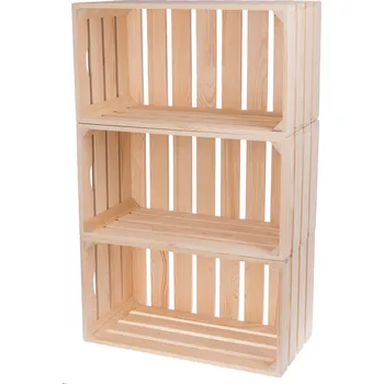 Dílenský regál Dřevěný skladový regál Bartu 50 x 27 x 25 cm, max. nosnost 5 kg na polici