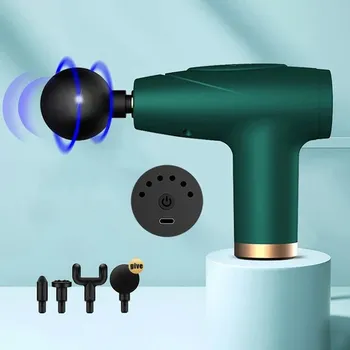 Masážní přístroj Mini masážní pistole pro uvolnění svalů | přenosný masér - zelený