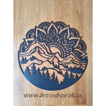 Rám na obraz Mandala a hory Velikost: 35 cm