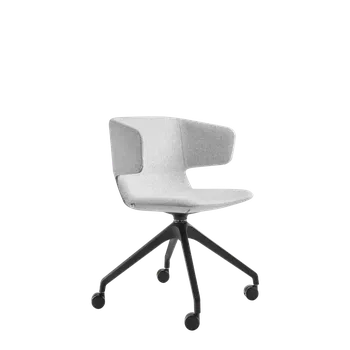 Jídelní židle Otočné křeslo FLEXI P FP,F95-BL, designový černý nylonový kříž s kolečky