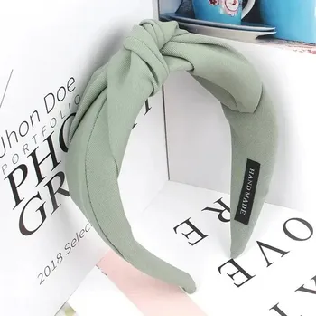 Čelenka Dámská látková čelenka široká | stylové doplňky - Světle zelená