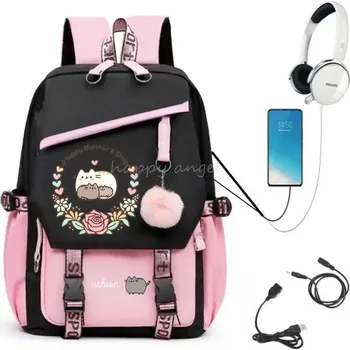 Školní batoh Dívčí školní batoh s USB portem - 17