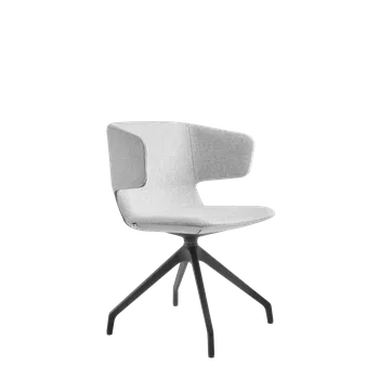 Jídelní židle Otočné křeslo FLEXI P FP,F90-BL, designový černý nylonový kříž