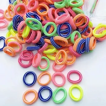 Elastické dětské gumičky do vlasů | Dětské doplňky 100 ks - světlý pruh