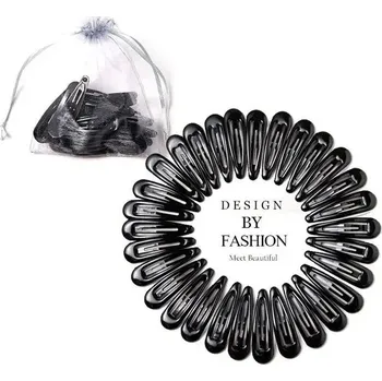 Roztomilé barevné dětské sponky | Módní doplňky - 30ks černé