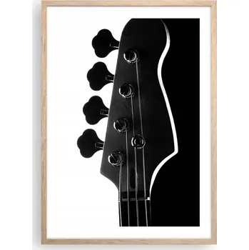Obraz Plakát v rámu světlý dub do obývacího pokoje ložnice 50x70 kytara moderní obraz