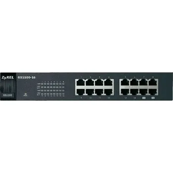 Switch Zyxel GS1100-16 v3 16-port Gigabit Ethernet Switch, fanless
