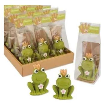 Jedlá dekorace na dort Marcipánová žabka s korunkou - Gunthart