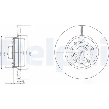 Brzdový kotouč Brzdový kotouč DELPHI BG4093C