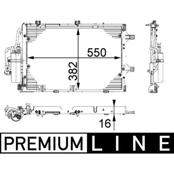 Výparník klimatizace Kondenzátor, klimatizace MAHLE AC 335 000P