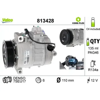 Kompresor klimatizace Kompresor, klimatizace VALEO 813428
