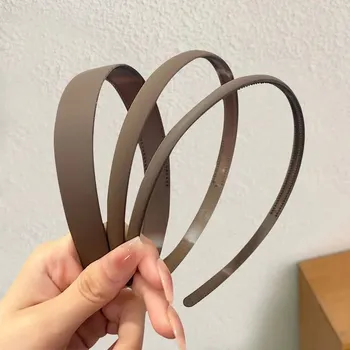 Čelenka Tenké čelenky pro ženy a muže | vlasové doplňky 3 ks - Lehká káva