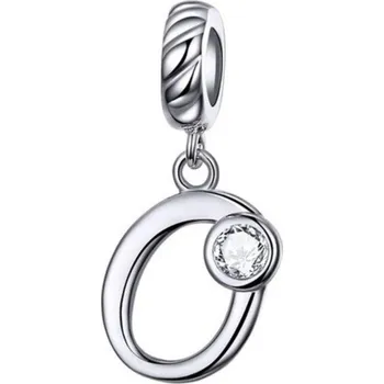 Přívěsek Stříbrný přívěsek korálek na náramek - písmeno O