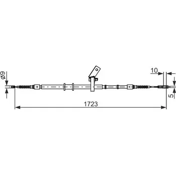 Lanko parkovací brzdy Tažné lanko, parkovací brzda BOSCH 1 987 482 268
