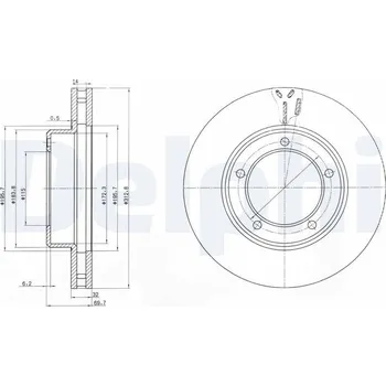 Brzdový kotouč Brzdový kotouč DELPHI BG3558