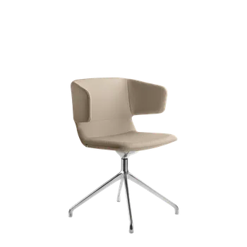 Jídelní židle Otočné křesílko FLEXI FP-RA,F20-N6 , 4-ramenný hliníkový kříž, kluzáky