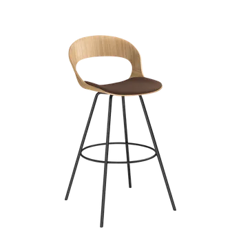 Jídelní židle Barová židle LOTUS-12-L-N1 (čalouněný sedák, podnož černá)