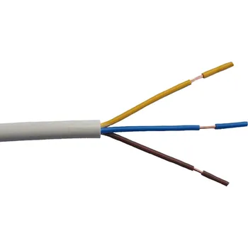 Video kabel TEKABEN Kabel flexibilní bílý H03VV-F 3x 0,75 mm2, 10 m