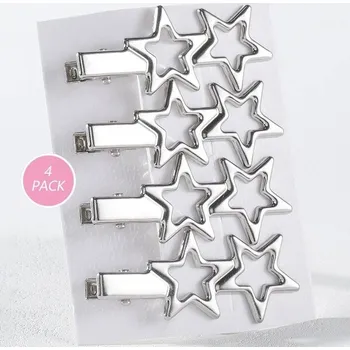 Kadeřnické sponky pro ženy a dívky | vlasové doplňky 4 ks - malé 2 hvězdičky