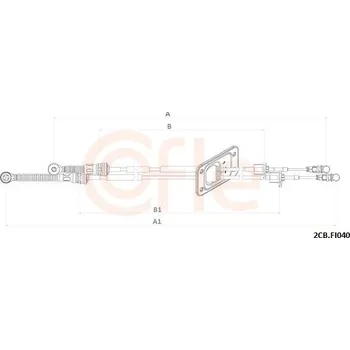 Tažné lanko, ruční převodovka COFLE 2CB.FI040