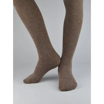 Dívčí tričko NOVITI RB004-G-02 Rajstopy super soft brązowy melanż 128/134