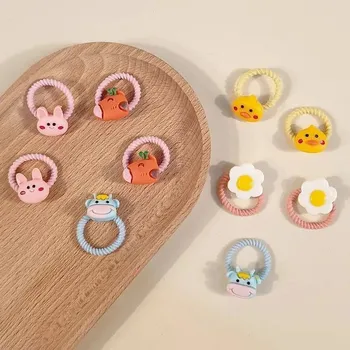 Hravé gumičky do vlasů pro děti | vlasové doplňky 10 ks - vejce tele