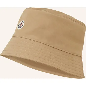 Pokrývka hlavy Moncler Dámský Klobouk Bucket Hat, světle hnědá, M