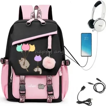 Školní batoh Dívčí školní batoh s USB portem - 18