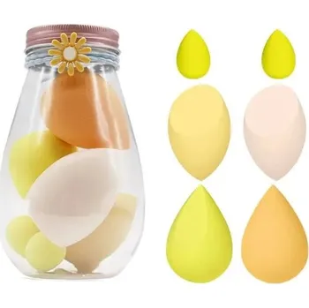Kosmetická houbička na makeup vajíčko | kosmetické pomůcky 6 ks - Žluť