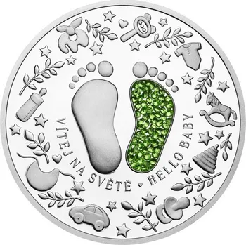 2025 - Stříbrná mince Vítej na světě - Crystal Coin
