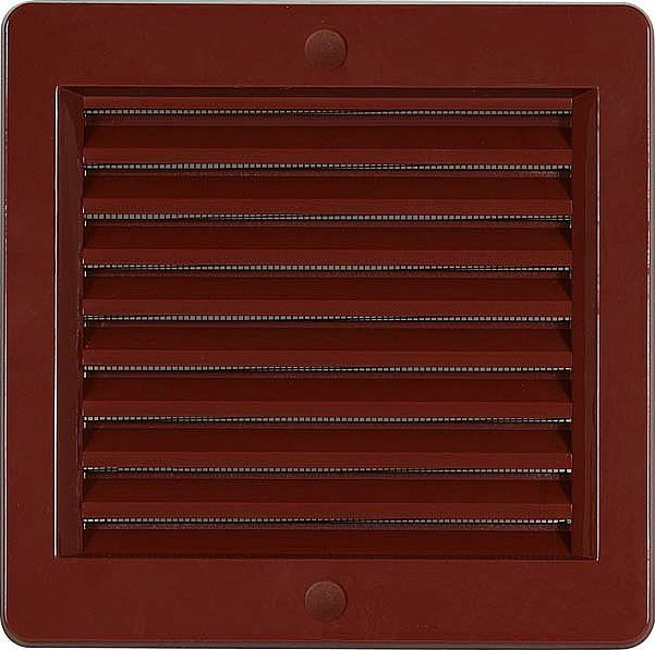 Větrací mřížka 150x150 mm hnědá