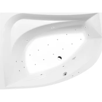 Vana TANYA L hydromasážní vana, 160x120x49cm, Active Hydro-Air, chrom