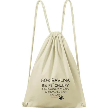 Městský batoh DOBRÝ TRIKO Bavlněný batoh s potiskem Bavlna, chlupy, bahno Barva: Natural