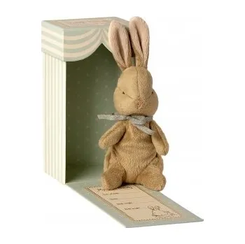 Hračka Maileg - Můj první králíček v krabičce - Light Blue