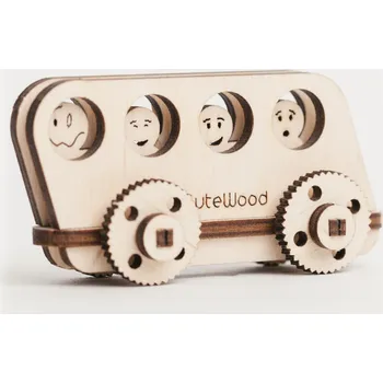 3D puzzle CuteWood Dřevěné 3D puzzle Autobus