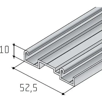 Stavební profil S 06 spodní profil dvojitý - délka 3,5 m