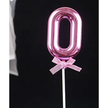 Cakesicq, Čína Zápich do dortu růžový číslo 0 - Cakesicq | Cukrářské potřeby