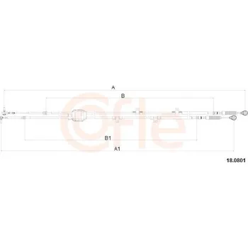 Tažné lanko, ruční převodovka COFLE 18.0801