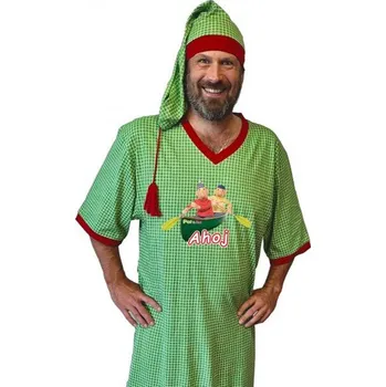 Noční košile Pat a Mat zelená - velikost XXXL, Pata a Mat Ahoj - vodáci