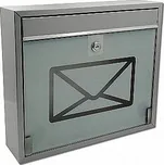 KVIDO šedá+sklo poštovní schránka