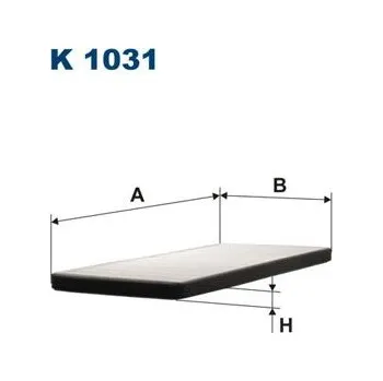 Ventilátor topení a klimatizace Filtr, vzduch v interiéru FILTRON K 1031
