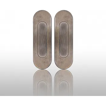 Dveřní kování Úchytka 3665 pružinka bez otvoru pár OFS bronz česaný