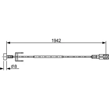 Lanko parkovací brzdy Tažné lanko, parkovací brzda BOSCH 1 987 482 643