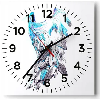 Hodiny Kuchyňské nástěnné hodiny 30x30 Abstrakce Skleněné hodiny do obýváku Moderní Tiché