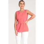 Dámská korálová elegantní halenka bez rukávů M1071 Coral Velikost: L