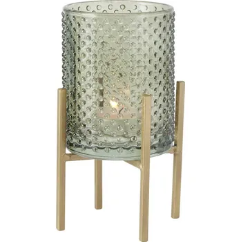 Svícen Boltze Home Svícen na čajovou svíčku BOLITO, zelené sklo, Ø 8 cm, vzor 1