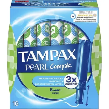 Menstruační tampony TAMPAX Compak Pearl Super s aplikátorem 16 ks