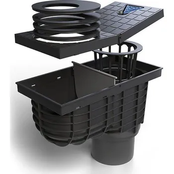 kanalizační vpusť Lapač střešních vod DN 110 černý