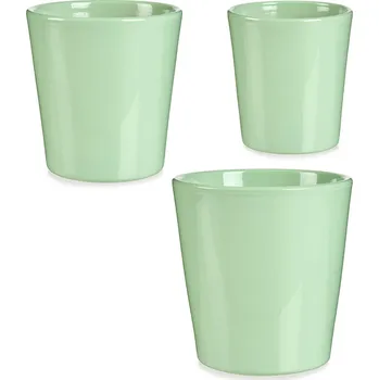 IBERGARDEN Sada keramických květináčů CONICAL, pastelové barvy, 3 ks