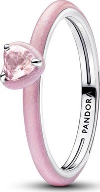 Prsten PANDORA Růžové srdce s čakrou 56 193088C02-56